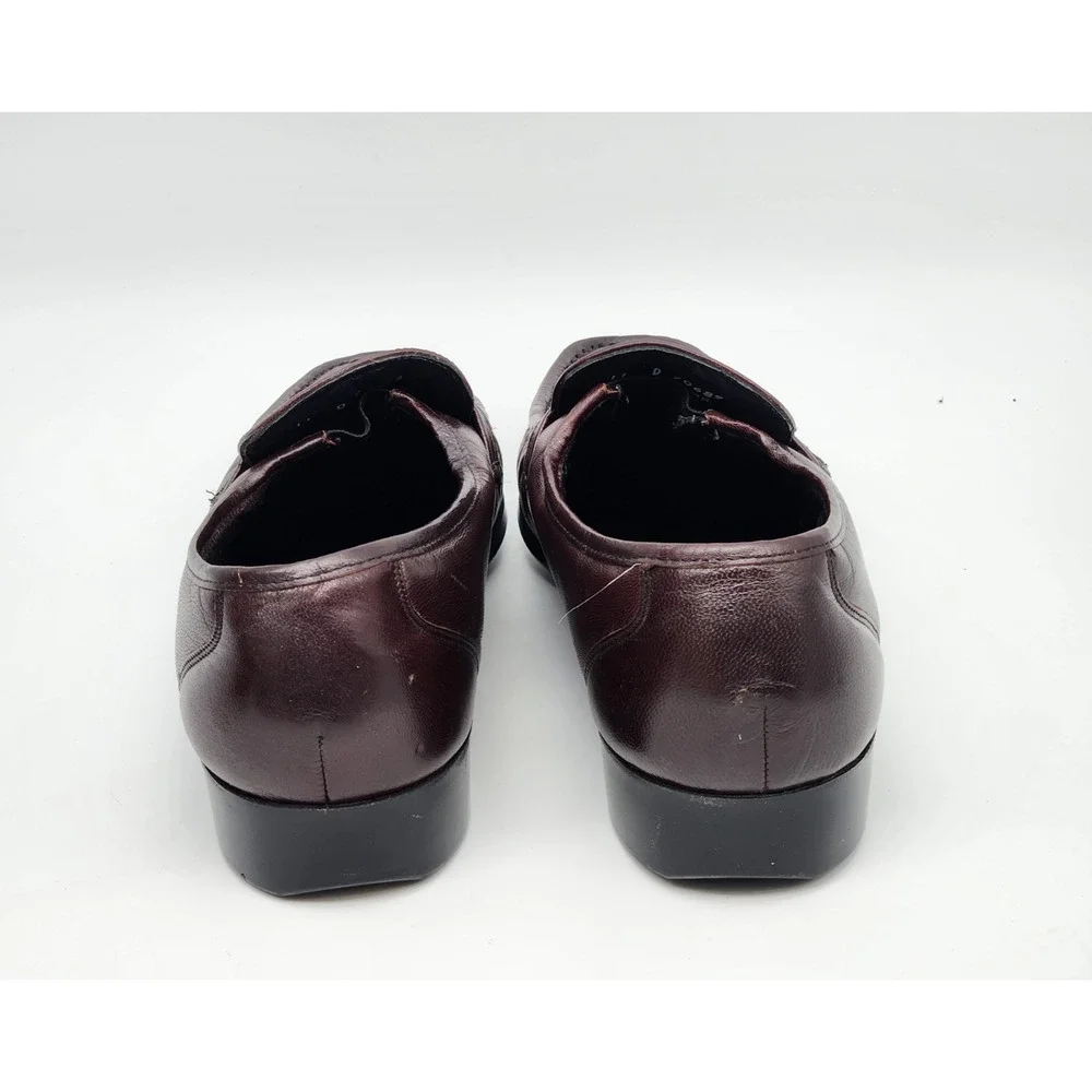 Florsheim FLS Brown Leather Slip On Gold Horse Bit Loafers Old Money Size 9